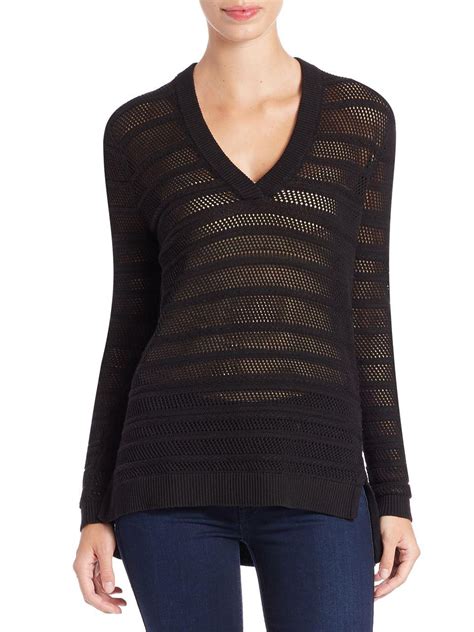 michael kors knit v neck back zipper|Knit Sweater .